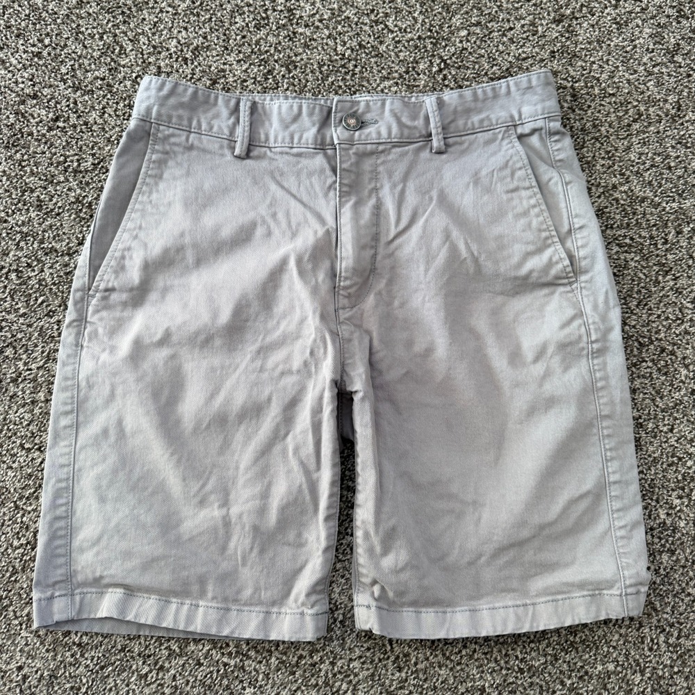 Flint and Tinder Mens Gray Chino Golf Casual Shorts Size 29 Khaki Preppy